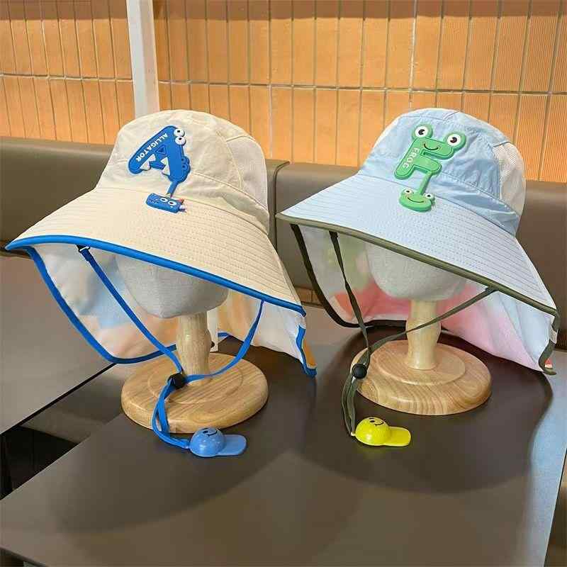 ・カテゴリ: 披肩帽・カラー展開: 米白色、グリーン、ピンク、ブルー、イエロー・サイズ展開: 50cm-55cm（推奨年齢: 3-12歳）・つばの形状: 加長つば・帽子のトップ形状: 丸型・機能: 防紫外線、通気性、日よけ・主な素材の含有量: 71% - 80%・スタイル: トレンドスタイル・対象年齢: 2-4歳、4-6歳、8-10歳、10歳以上・素材: ポリエステル・加工技術: 漆面、サテン仕立て