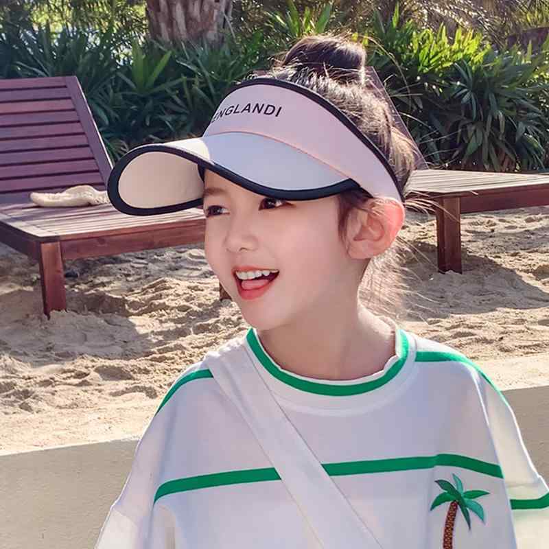 サンバイザー キッズ 男の子 女の子 防紫外線 UVカット つば広 運動 スポーツ 遠足 通園 通学 レジャー 夏 パープル ベージュ グリーン 涼しい 日よけ帽子 子供用 ハット カジュアル おしゃれ