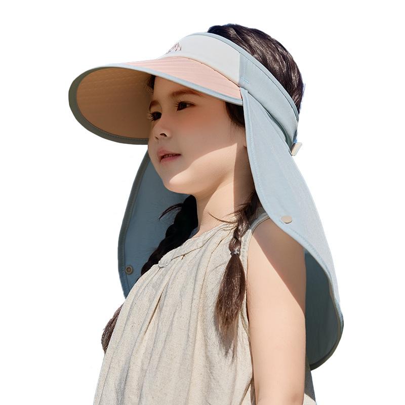 ・カテゴリ: サンバイザー・カラー展開: 藍ピンク, コーヒー, カーキ, オフホワイト, 遠山グレー, ダークグレー, ブルー（漁夫帽）, ブラウン（漁夫帽）・サイズ展開: フリーサイズ（推奨頭囲48-54cm）・つばの形状: 広つば・クラウン形状: オープントップ・機能: 防風, 遮光・スタイル: 万能・対象年齢: 4-6歳, 8-10歳, 10歳以上・素材: ポリエステル