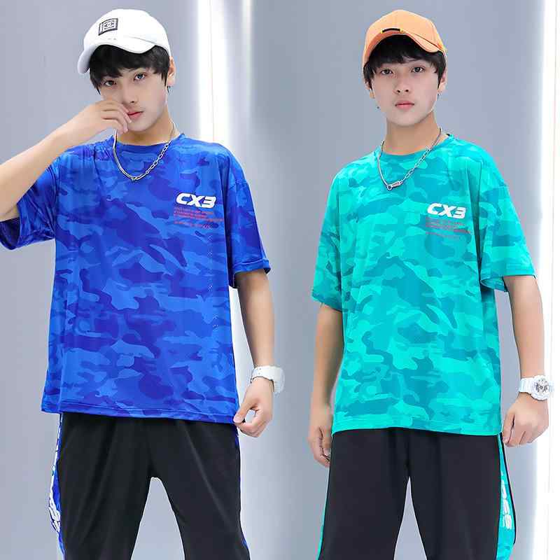 ・カテゴリ: キッズTシャツ・対象性別: 男性・スタイル: スポーツ・フード: なし・袖丈: 半袖・対象年齢: 8歳以上、身長140cm以上・ネックライン: クルーネック・主な素材: ポリエステル100%・カラー展開: グリーン、ブルー・対象身長: 140cm、150cm、160cm、170cm、180cm