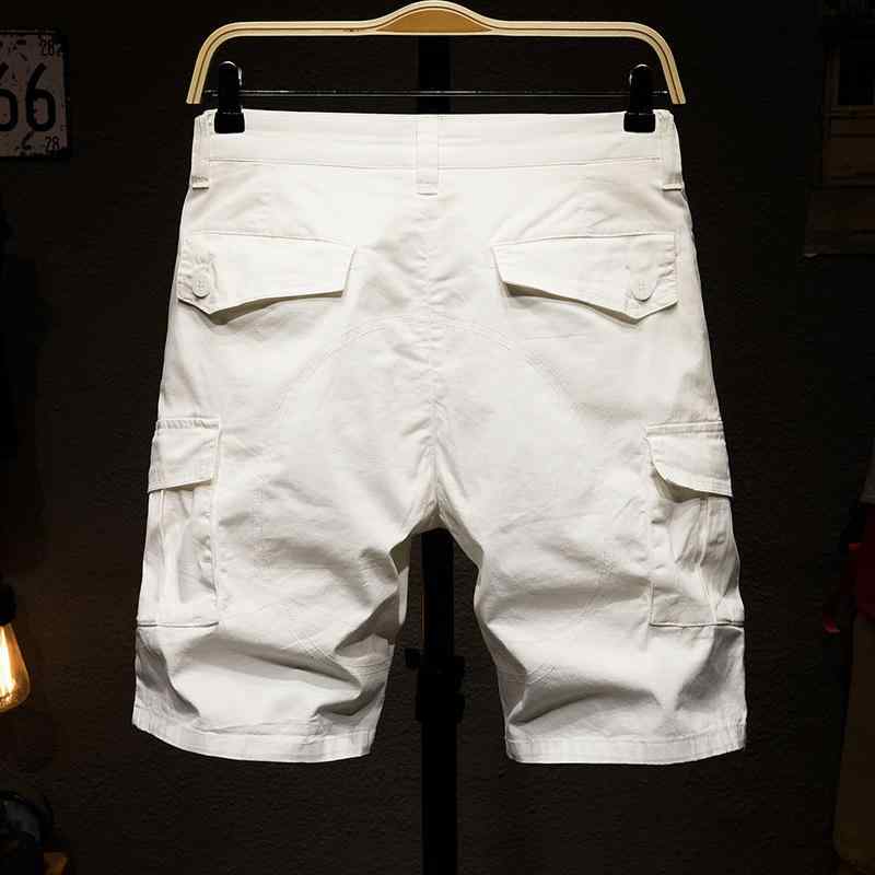 ・カテゴリ: 工装カジュアルパンツ・スタイル: 韓国風・デザイン: ワークパンツ・パンツ形状: テーパードパンツ・パンツ丈: 五分丈/ハーフパンツ・股上: ミドルライズ・厚さ: 薄手・柄: 無地・誤差範囲: 1-3cm・対象: 若者・素材: 綿97%・着用シーン: カジュアル・裾のデザイン: テーパード・加工: 刺繍・ディテール: マルチポケット・伸縮性: 弱ストレッチ・カラー展開: ホワイト、カーキ、ブラック・サイズ展開: 28、29、30、31、32、33、34、36、38・機能性: 通気性・対象年齢: 成人・対象性別: メンズ