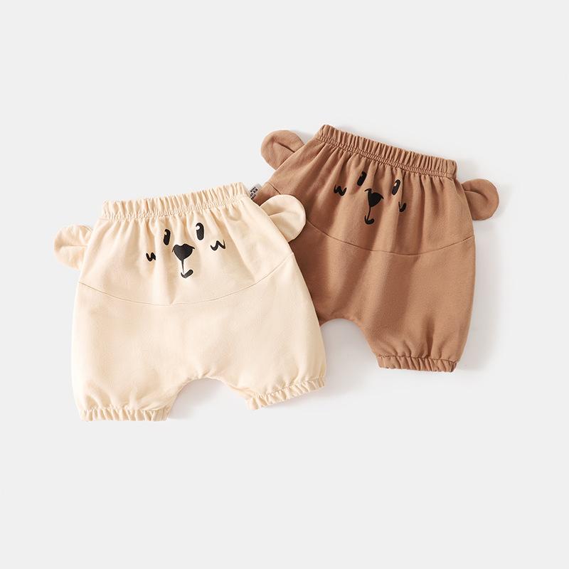 ・カテゴリ: キッズパンツ・スタイル: カジュアル・主な素材: 綿100%・安全基準: A類・パンツ丈: ショートパンツ・対象性別: 男の子・対象年齢: 新生児（0〜1歳、80cm以下）・股上: ミドルライズ・カラー展開: アプリコット、カーキ・対応身長: 73、80、90、100、110、120