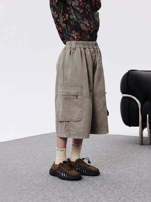 男の子 デニムパンツ ハーフパンツ キッズ ジーンズ ワークパンツ 七分パンツ 子供服 綿 コットン 短裤 柔らかい 履きやすい ウエストゴム 運動 普段使い お出かけ 通園 通学 旅行 グレー 春 夏 110cm 120cm 130cm