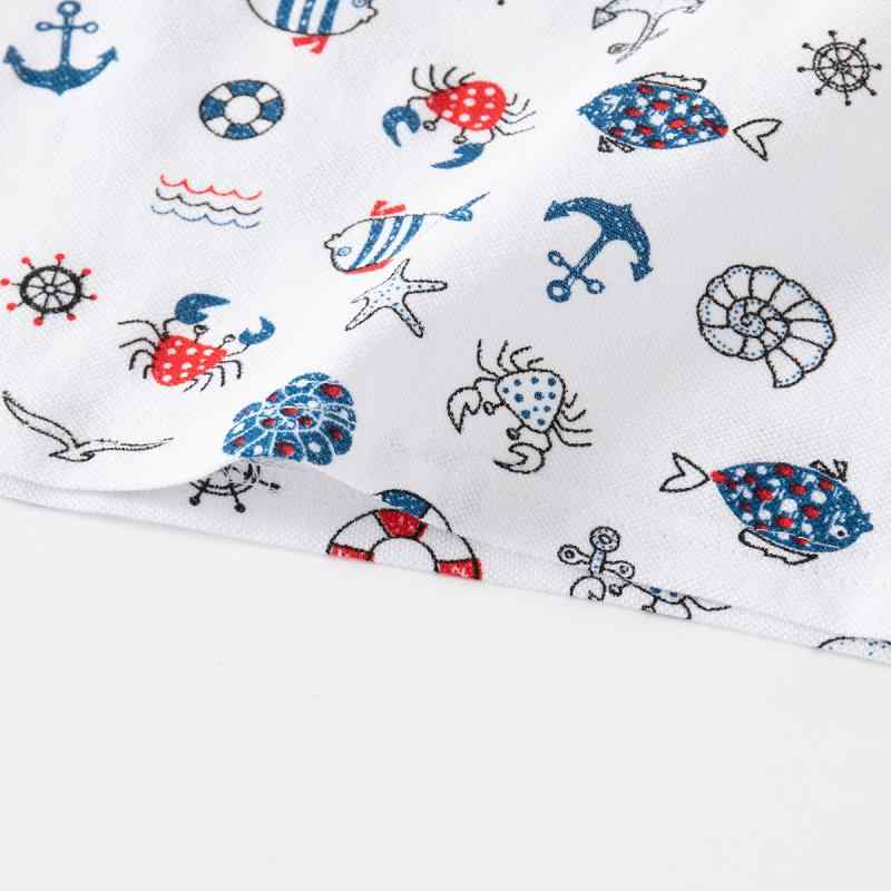 ・カテゴリ: キッズTシャツ・対象性別: 男の子・スタイル: カジュアル・フード: なし・袖丈: 半袖・対象年齢: 中小童（3～8歳、100～140cm）・生地加工: 柔軟処理・柄: キャラクター・素材: 綿100%・ネックライン: 襟付き・機能: 吸湿速乾・カラー展開: 蟹プリント短袖POLO、灯台プリント短袖POLO・サイズ展開: 90cm、100cm、110cm、120cm、130cm