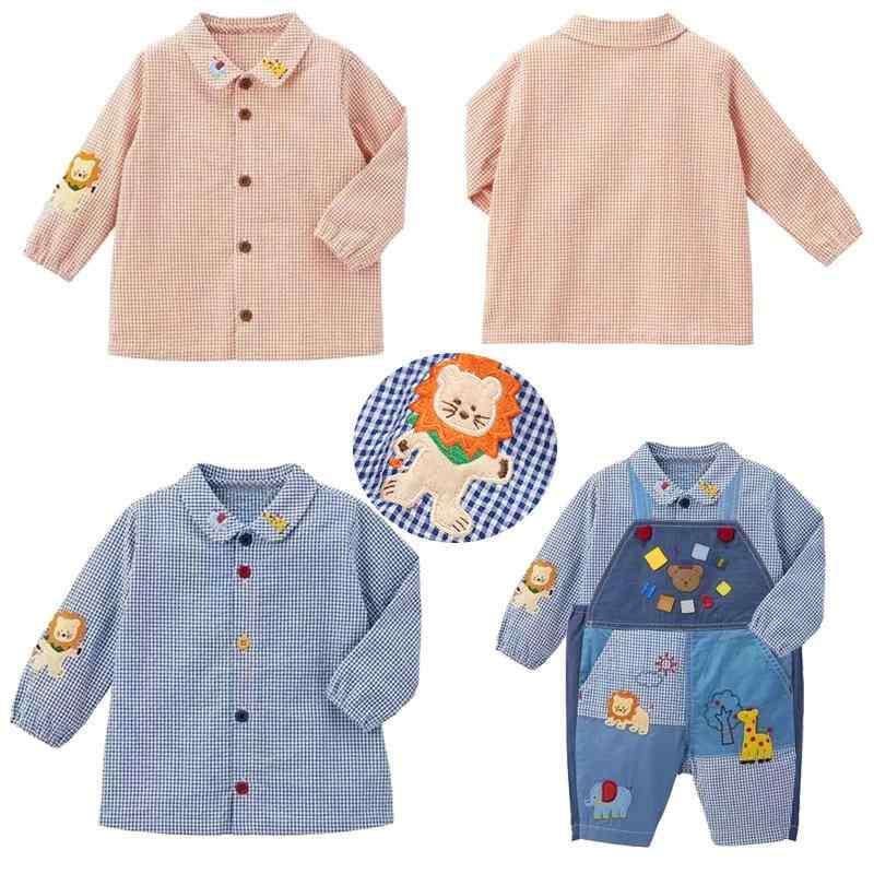 ・カテゴリ: 子供用シャツ・対象性別: ユニセックス・スタイル: 和風・ネックライン: レギュラーカラー・袖丈: 長袖・柄: アルファベット・素材: 綿95%・カラー展開: オレンジ、ブルー・サイズ展開: 80cm、90cm、100cm、110cm、120cm、130cm