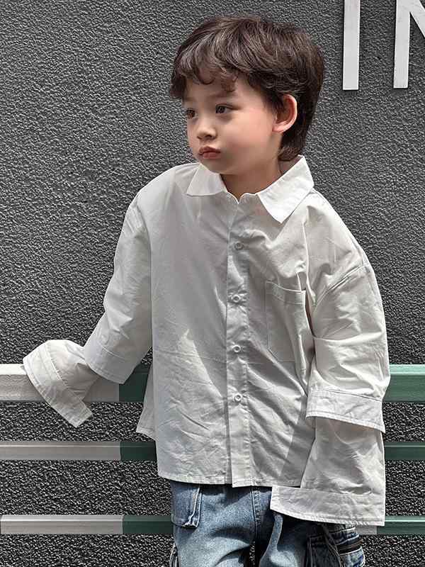 ・カテゴリ: 童シャツ・対象性別: 男の子・対象年齢: 中小童(3~8歳、100~140cm)・スタイル: 韓国風・ネックライン: 折り襟・加工: 柔軟処理・袖丈: 長袖・柄: 無地・主な素材: 綿・主な素材の含有量: 85%・安全基準: B類・カラー展開: ホワイト・対応身長: 90cm、100cm、110cm、120cm、130cm、140cm、150cm