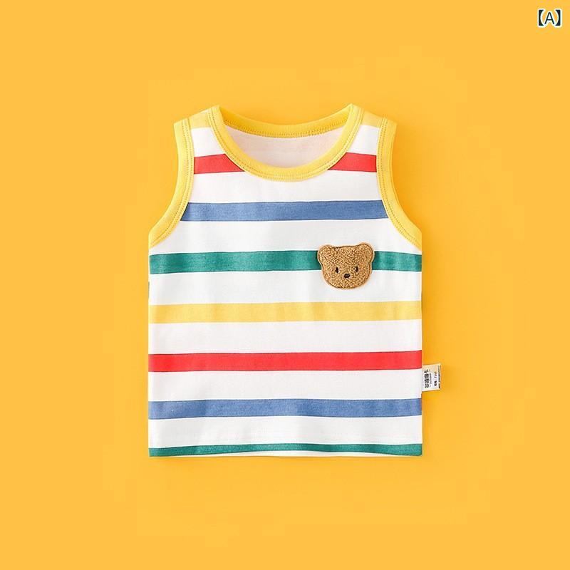 ・カテゴリ: 子供用Tシャツ・対象性別: 男女共用・スタイル: カジュアル・フード: なし・袖丈: ノースリーブ・推奨年齢: 新生児、乳幼児(0～3歳、100cm以下)、キッズ(3～8歳、100～140cm)・生地加工: 起毛・柄: キャラクター・主な素材: 綿100%・安全基準: Aクラス・ネックライン: クルーネック・機能: 柔らかさ・カラー展開: ストライプ3匹のクマ、ジャンプうさぎ、黄緑うさぎ、おしゃべり、カフェうさぎ、総柄黄緑トラ、カフェクマ、グリーンクマ、フラワーピンクブタ、スケボーゾウ、恐竜ダークブルー、ピンクネコ、はたらく車、サスペンダーライオンカフェ、ハッピーソング、オレンジ、サスペンダーライオン、黄緑ワニ、黄緑恐竜、イエローサル、カフェホワイトドラゴン、グリーンホワイトドラゴン、スマイルサン、カフェイエローシカクマ、イエローグリーンアニマル・サイズ展開: 80cm、90cm、100cm、110cm、120cm、130cm