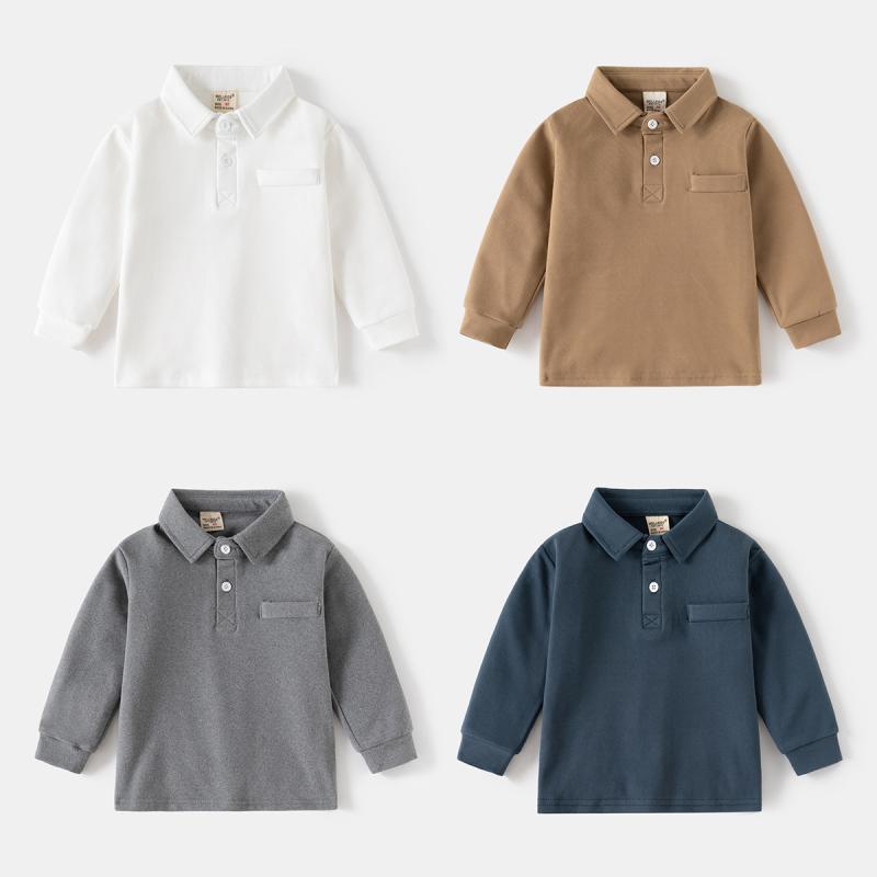 ・カテゴリ: POLOシャツ・スタイル: カジュアル・対象性別: 男性・柄: 無地・カラー展開: ブラウン、グレー、ネイビー、ホワイト・適合身長: 90cm、100cm、110cm、120cm、130cm・デザイン特徴: 切り替え・素材: 化学繊維混紡・対象年齢: 中小童（3〜8歳、100〜140cm）