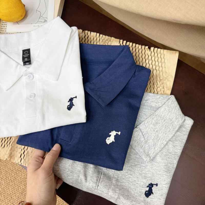 ・カテゴリ: POLOシャツ・スタイル: ベーシック・対象性別: 男女共用・柄: 無地・カラー展開: ホワイト、ブラック、グレー、ネイビー・サイズ展開: 90cm、100cm、110cm、120cm、130cm、140cm、150cm、160cm、170cm・加工方法: 刺繍・デザイン特徴: 無地・素材: コットン混紡・対象年齢: 中小童（3〜8歳、100〜140cm）