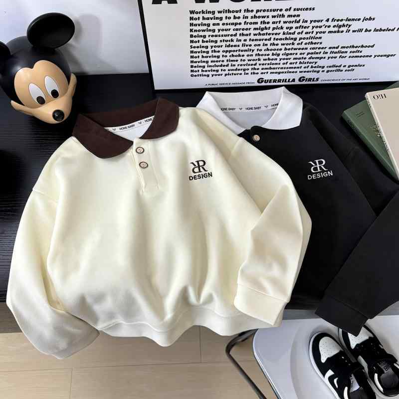 ・カテゴリ: POLOシャツ・スタイル: カジュアル、韓国風・対象性別: 男女共用・素材: 綿・成分含有量: 51%〜70%・柄: アルファベット・加工方法: 刺繍・カラー展開: ブラウン、アイボリー、グレー・サイズ展開: 9144cm（推奨身長85-95cm）、10058.4cm（推奨身長95-105cm）、10972.8cm（推奨身長105-115cm）、11887.2cm（推奨身長115-125cm）、12801.6cm（推奨身長125-135cm）、13716cm（推奨身長135-145cm）、14630.4cm（推奨身長145-155cm）、15544.8cm（推奨身長155-165cm）・対象年齢: 3〜8歳（身長100〜140cm）