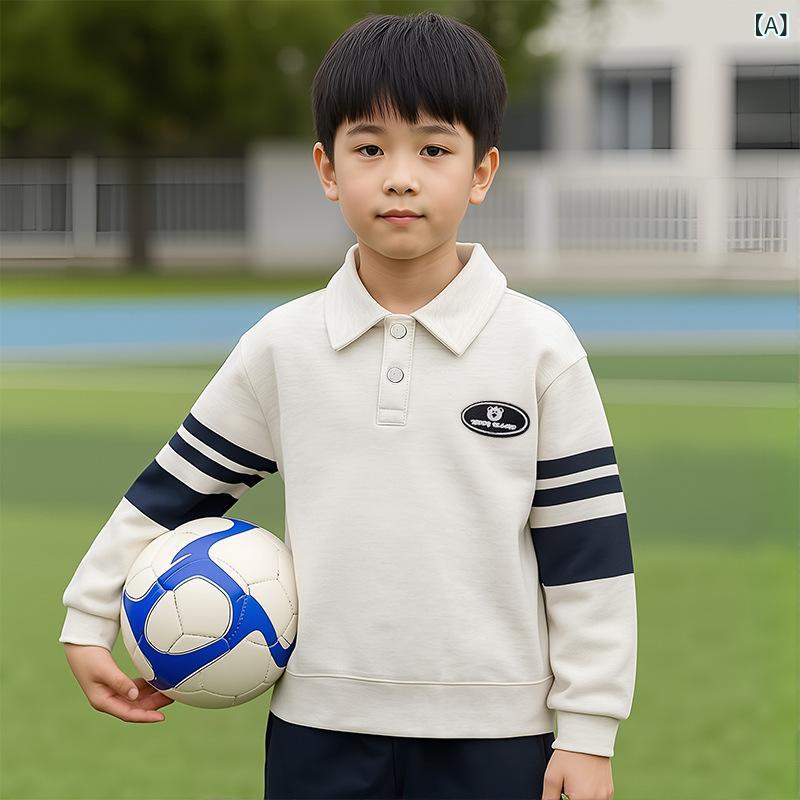 ・カテゴリ: POLOシャツ・スタイル: 韓国風、百搭（着回し抜群）、スクール、カジュアル風・対象性別: メンズ・柄: 無地・素材: コットン混紡・成分含有量: 51% - 70%・カラー展開: グレー、ネイビー・サイズ展開: 110cm、120cm、130cm、140cm、150cm、160cm・対象年齢: 中小の子供（3〜8歳、100〜140cm）