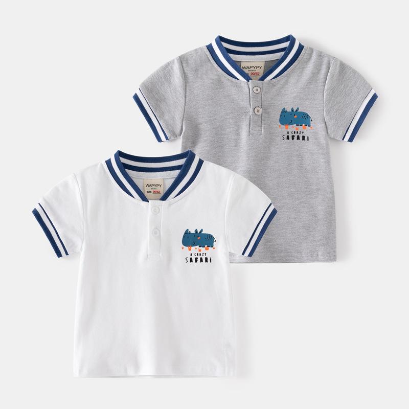 ・カテゴリ: POLOシャツ・スタイル: カジュアル・性別: メンズ・柄: キャラクター・カラー展開: グレー、ホワイト・サイズ展開: 90cm、100cm、110cm、120cm、130cm・加工: プリント・主な素材: 綿100%・対象年齢: 子ども（3〜8歳、100〜140cm）