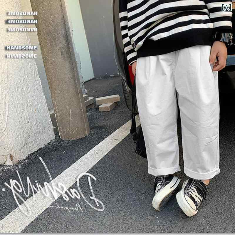・カテゴリ: 子供服シャツ・スタイル: 韓国風・ネックライン: レギュラーカラー・袖丈: 長袖・主な素材: ポリエステル30%・対象: 男の子・対象年齢: 3〜8歳、100〜140cm・カラー展開: ホワイトパンツ、ブラックトップス・サイズ展開: 90、100、110、120、130、140、150