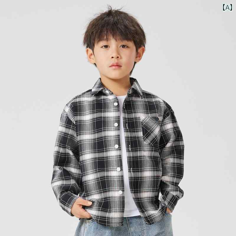 ・カテゴリ: 子供服シャツ・スタイル: カジュアル・ネックライン: シャツカラー・袖丈: 長袖・柄: チェック・素材: 綿・主な素材の割合: 50.3%・安全基準: A類・カラー展開: ブラック、イエロー、グリーン、ピンク、ブルー・サイズ展開: 90cm、100cm、110cm、120cm、130cm、140cm、150cm、160cm、170cm
