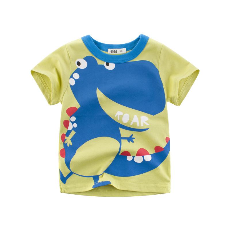 ・カテゴリ: 子供用Tシャツ・対象性別: 男女兼用・スタイル: 韓国風・フード: なし・袖丈: 半袖・対象年齢: 中小童（3〜8歳、100〜140cm）・生地加工: 柔軟処理・柄: 動物、キャラクター・主な素材: 綿100%・ネックライン: クルーネック・カラー展開: グリーン・サイズ展開: 90cm、100cm、110cm、120cm、130cm、140cm