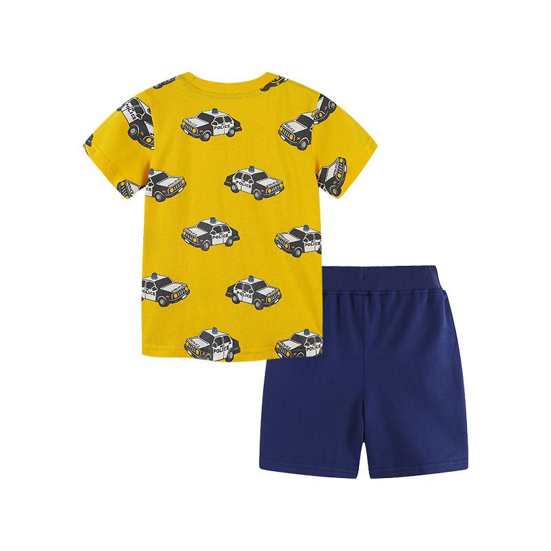 キッズ セットアップ 男の子 子供服 夏 半袖 Tシャツ ショートパンツ 上下セット 綿100％ 2点セット 柔らかい キャラクター 車 プリント カワイイ 通園 通学 旅行 お出かけ 90 100 110 120 125 remake-buddy-10905295 リメイクバディー パッケージ画像
