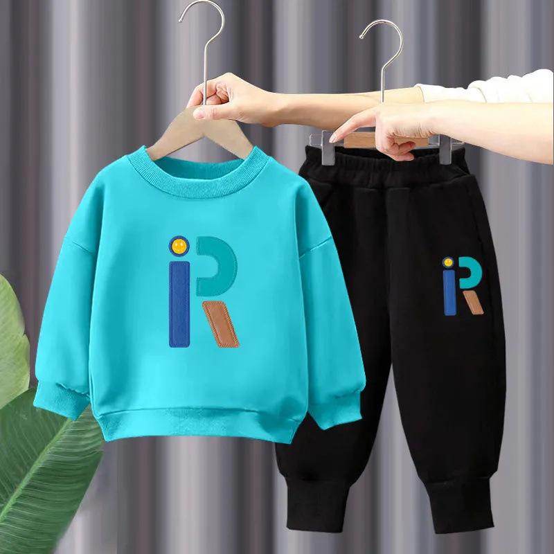 キッズ セットアップ 男の子 女の子 長袖 スウェット 上下セット クルーネック トレーナー ロングパンツ 綿 コットン プリント カジュアル ストリート 普段使い 通園 通学 春 秋 90 100 110 120 130 140 白 黒 赤