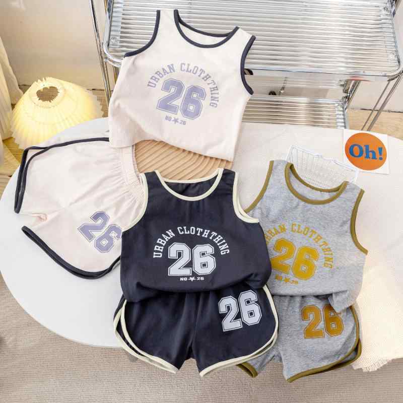 キッズ セットアップ 男の子 ノースリーブ タンクトップ ハーフパンツ 上下セット 綿 夏服 メッシュ 運動会 スポーツ 通園 通学 普段使い 部屋着 杏色 グレー ブラック 80 90 100 110 120 130