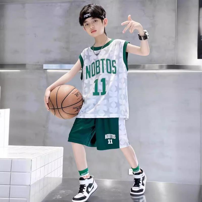 ・カテゴリ: 子供服セット・性別: 男児・スタイル: スポーツ・セット内容: トップス、パンツ（2点セット）・袖丈: ノースリーブ・フード: フードなし・パンツ丈: ショートパンツ・生地加工: ソフト加工・厚さ: 薄手・柄: キャラクター、アルファベット・素材: ポリエステル90%・留め具の種類: プルオーバー・カラー展開: ブルー、グリーン・サイズ展開: 120cm、130cm、140cm、150cm、160cm、170cm