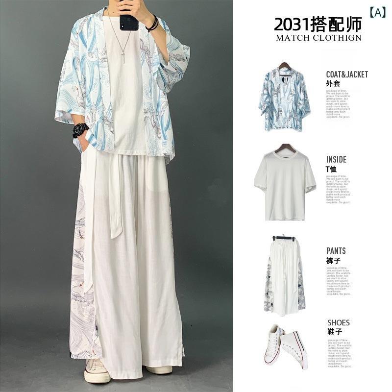・スタイル: チャイナ風・生地の厚さ: 薄手・パンツ丈: ロングパンツ・トップススタイル: ニットソー・トップスの袖丈: 七分袖・フード: なし・対象年齢: 24-35歳向け・生地の名前: 化学繊維混紡・主な素材: ポリエステル80%・着用シーン: カジュアル・カラー展開: ホワイト群鶴アウター+ホワイトインナー+ホワイトパンツ、ブラック群鶴アウター+ブラックインナー+ブラックパンツ、ブラック年年有魚アウター+ブラックインナー+ブラックパンツ、ホワイト年年有魚アウター+ホワイトインナー+ホワイトパンツ、ブルー群鶴アウター+ブラックインナー+ブラックパンツ、梅花群鶴アウター+ブラックインナー+ブラックパンツ、梅花白鶴アウター+ホワイトインナー+ホワイトパンツ、燕子ホワイトアウター+ホワイトTシャツ+ホワイトパンツ、チャイニーズドラゴンブラックアウター+ブラックTシャツ+ブラックパンツ、チャイニーズドラゴンホワイト3点セット、角竜ブラック3点セット、竜爪ブラック3点セット、鯉ホワイト3点セット、鯉ブラック、双竜ブラック3点セット・サイズ展開: S（推奨体重35-40kg）、M（推奨体重40-50kg）、L（推奨体重50-64kg）、XL（推奨体重64-70kg）、2XL（推奨体重70-75kg）、3XL（推奨体重75-85kg）・カテゴリ: メンズカジュアルセットアップ