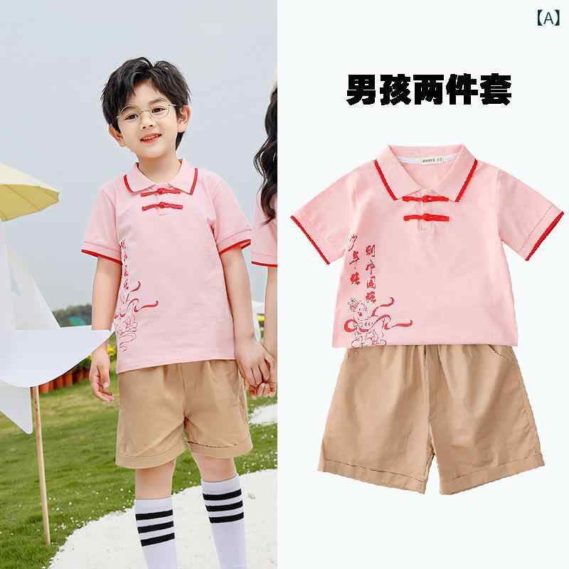 ・カテゴリ: 校服・学生服・スタイル: エスニック・対象年齢: 8歳以上（身長140cm以上）・対象性別: 男女兼用・仕様: プルオーバー・デザイン: プリント・加工: ソフト加工・素材: 綿97%・安全基準: B類・フード: なし・セット内容: ショートスリーブトップ、パンツ・カラー展開: 男児ピンク、女児ピンク、男児ブルー、女児ブルー・サイズ展開: 90cm、100cm、110cm、120cm、130cm、140cm、150cm、160cm、170cm、180cm