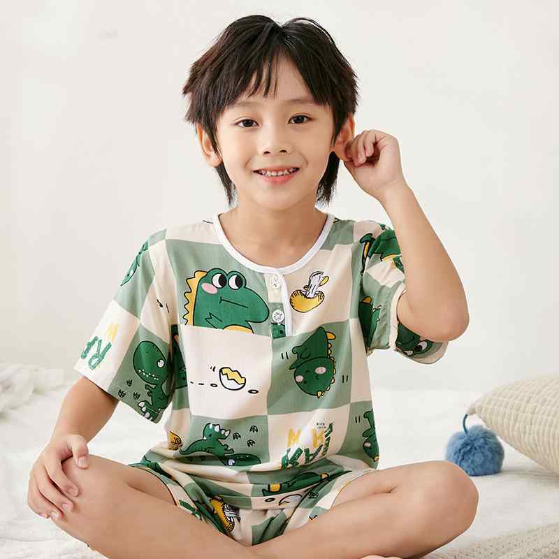 キッズ パジャマ 男の子 女の子 ジュニア 半袖 半ズボン 上下セット 綿 ルームウェア 部屋着 子供 服 薄手 涼しい 通気性 柔らかい 夏 かわいい アニマル おしゃれ ベビー 90 100 110 120 130 140 150