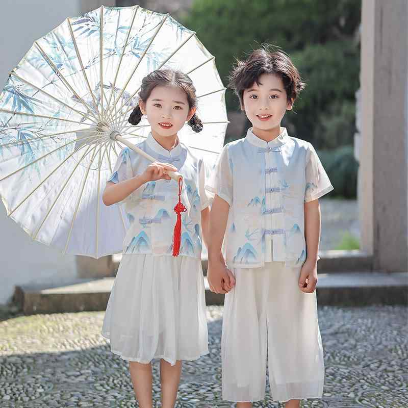 ・カテゴリ: 子供用旗袍・唐装・民族衣装・実物撮影: モデル着用写真あり・安全基準: B類・対象性別: 男女兼用・主な素材: ポリエステル80%・カラー展開: 男児用、女児用・対応身長: 90cm、100cm、110cm、120cm、130cm、140cm、150cm、160cm・対象年齢: 中小児（3～8歳、身長100～140cm）