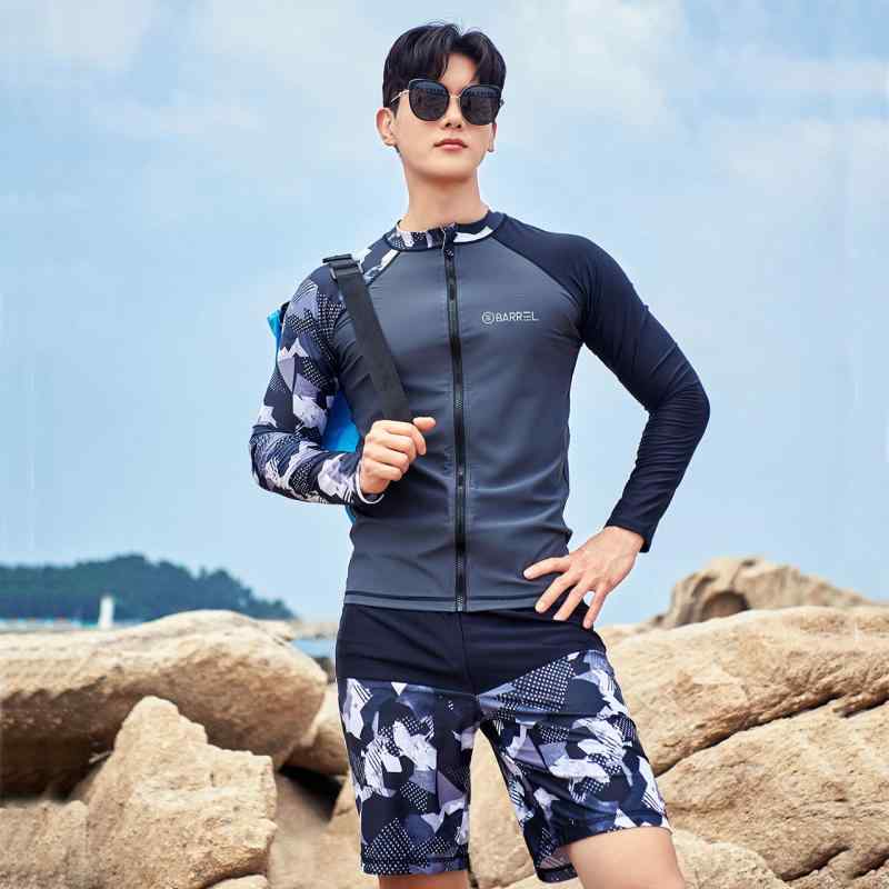 ・素材: ナイロン・機能: 紫外線防止・対象: メンズ、大人・着用シーン: スポーツ、サイクリング、登山、キャンプ、フィッシング、テニス、バドミントン、水泳、ウォータースポーツ、ダイビング・カラー展開: ブラック×ホワイトジッパー＋ショートパンツ、ブラック×ホワイトサイド切替＋ショートパンツ、ブラック×グレージッパー＋ショートパンツ、ホワイト×グレー袖ジッパー＋ショートパンツ、ホワイト×ダブルプリント＋ショートパンツ、グレー×ブラック袖ジッパー＋ショートパンツ、グレー×ブルー袖ジッパー＋ショートパンツ、ブラック×ブルー袖＋ショートパンツ、ブラック×ホワイトジッパー付きトップス、ブラック×グレージッパー付きトップス、ブラックジッパー付きトップス、ホワイトジッパー付きトップス、ホワイト×グレー袖ジッパー付きトップス、ホワイト×ダブルプリントジッパー付きトップス、グレー×ブラック袖ジッパー付きトップス、グレー×ブルー袖ジッパー付きトップス、ブラック×ブルー袖ジッパー付きトップス、スイムパンツ単品・サイズ展開: M、L、XL、2XL、3XL、4XL