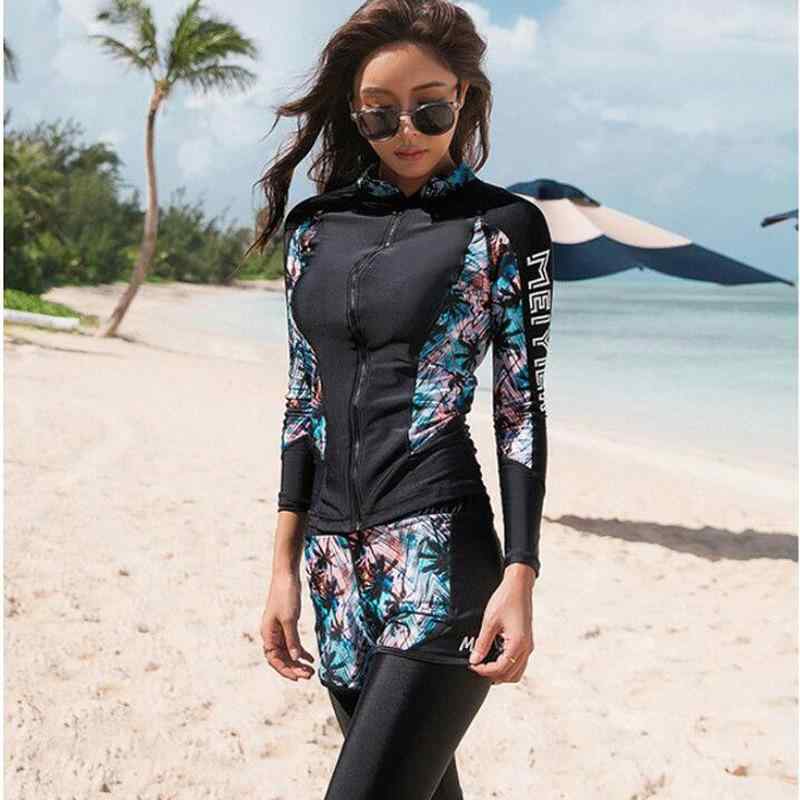 ラッシュガード 浮き輪 潜水服 水着 レディース メンズ ペア ペアルック 長袖 セパレート 体型カバー 細見え 速乾 ナイロン オールシーズン 海 プール ビーチ 排水 競泳 運動 旅行 20代 30代