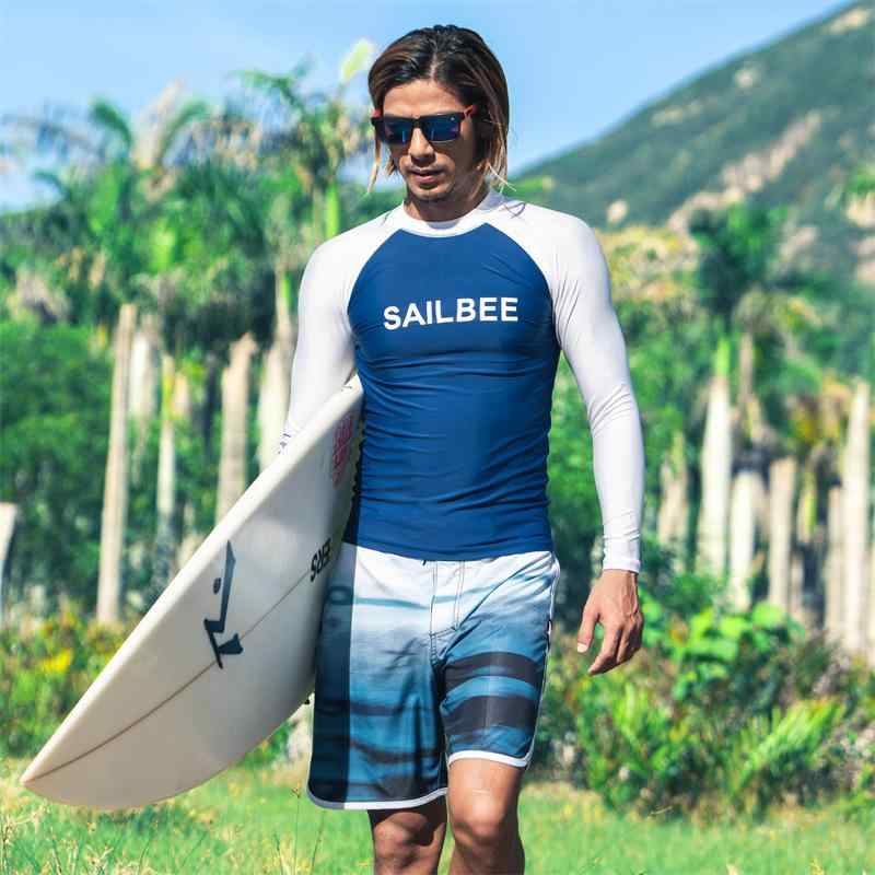 メンズ 潜水服 ラッシュガード 長袖 水着 上下セット セパレート フィットネス スイムウェア 紫外線対策 UVカット 接触冷感 速乾 防寒 海水浴 ビーチ 釣り プール アウトドア レジャー スポーツ 夏 秋 ナイロン ブラック M L XL XXL
