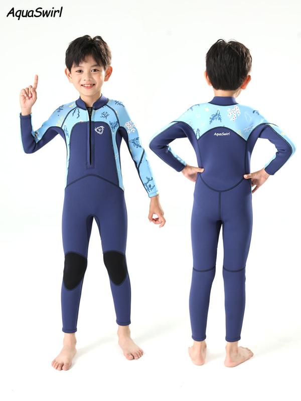 ウェットスーツ キッズ 男の子 女の子 2.5mm 子供用 水着 長袖 オールインワン 紫外線防止 防寒 保温 速乾 水遊び ビ…