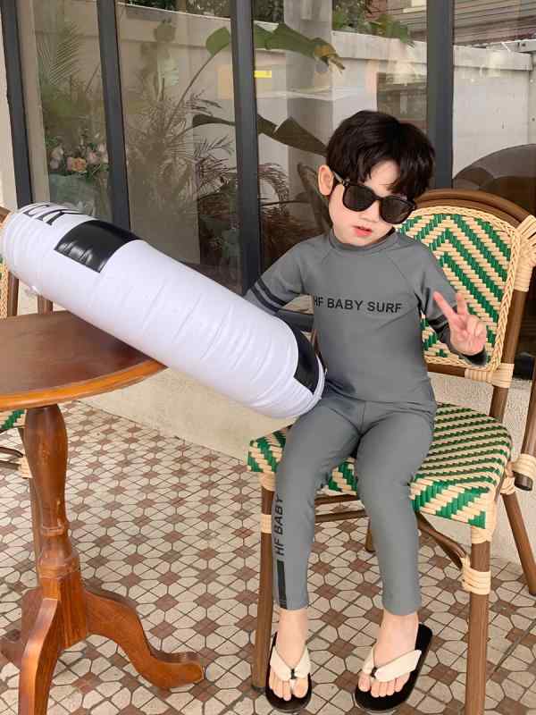 子供 水着 男の子 ベビー キッズ 長袖 ラッシュガード セパレート 1歳 8歳 紫外線対策 UVカット 接触冷感 速乾 スイ…