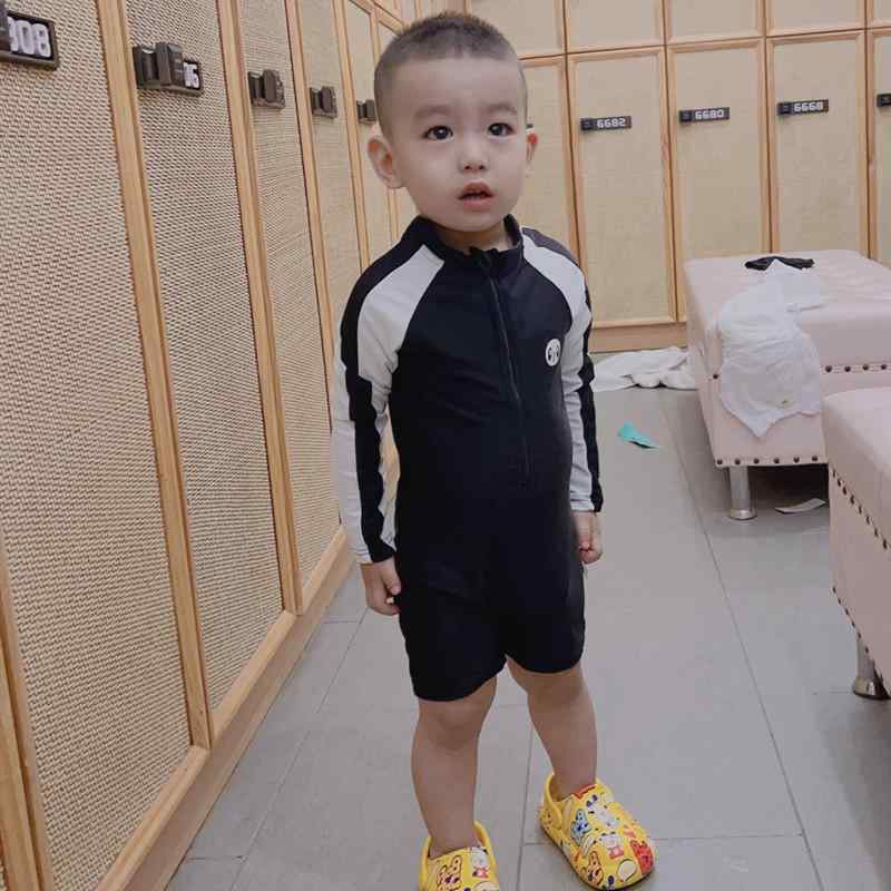 キッズ水着 男の子 長袖 防泳 紫外線対策 UVカット 接触冷感 速乾 スイムウェア オールシーズン ベビー 温泉 プール 海 ビーチ レジャー 旅行 黒 白 パンダ アニマル 韓国風 かわいい
