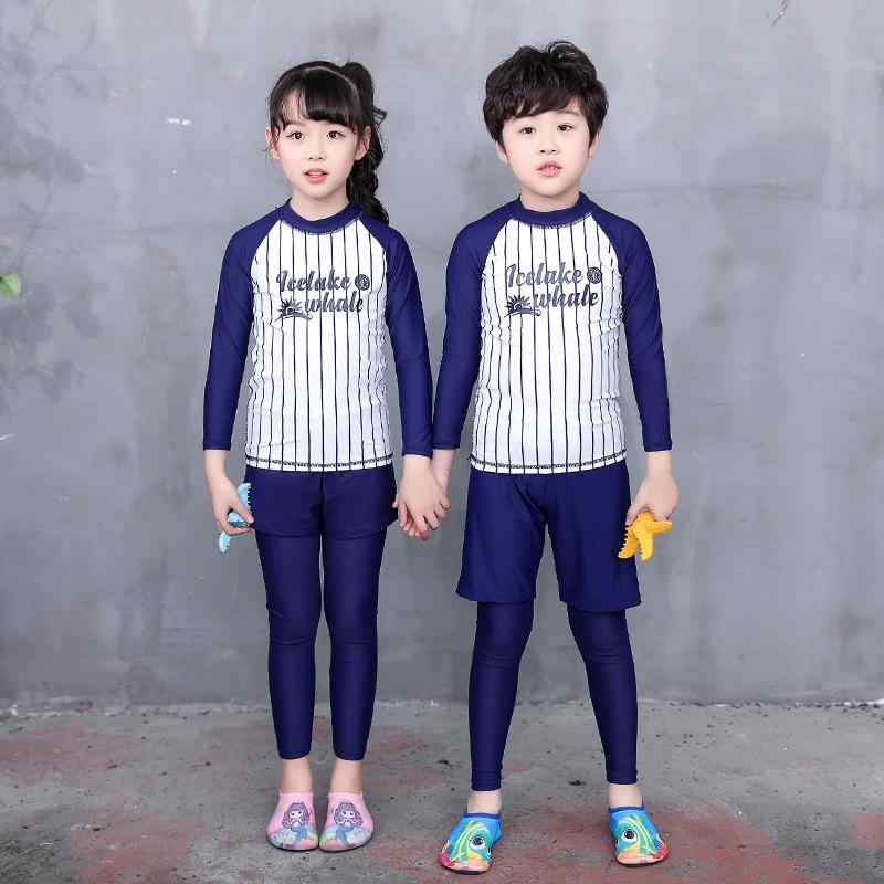水着 スイムウェア キッズ 男の子 女の子 子供 長袖 セパレート ラッシュガード 紫外線対策 UVカット 速乾 伸縮性 ストレッチ スノーケリング プール 海 水遊び 10代 春 夏 かわいい