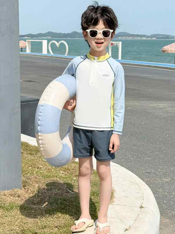キッズ 水着 男の子 女の子 セパレート 長袖 ラッシュガード 上下セット スイムウェア 子供 ジュニア 紫外線対策 UV…