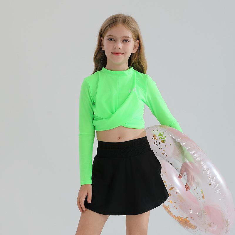キッズ水着 男の子 女の子 セパレート ラッシュガード 長袖 スイムウェア ナイロン 撥水 温泉 プール 海 ビーチ スクール 水遊び 2-15歳 韓国風 日系