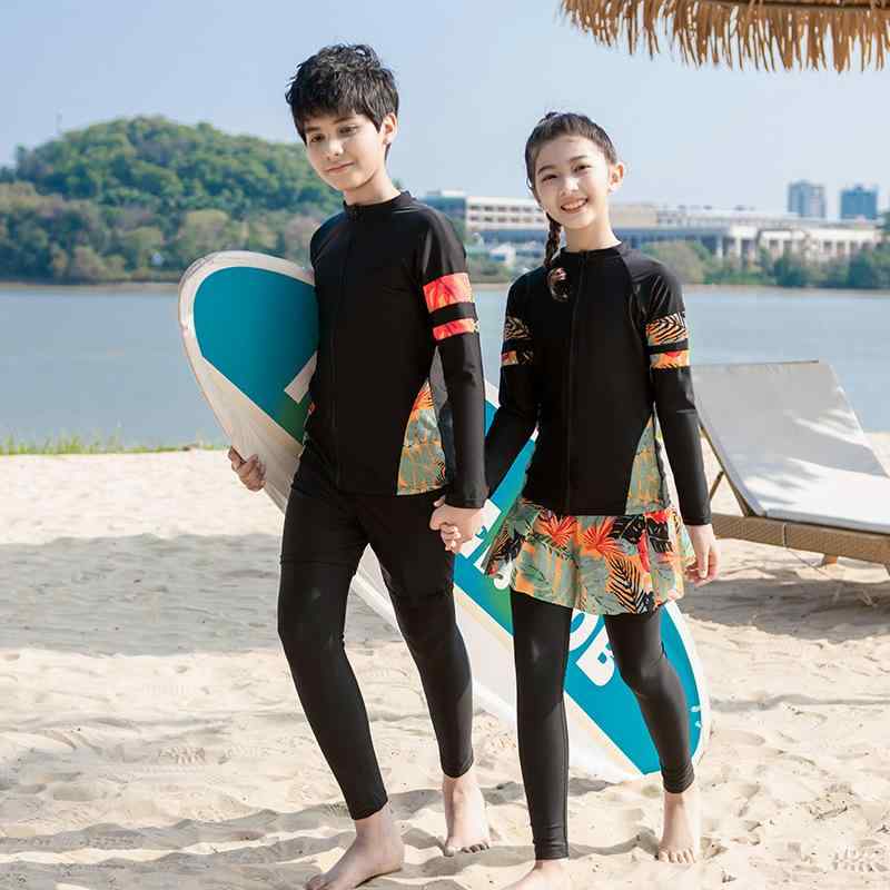 キッズ水着 男の子 女の子 長袖 セパレート スイムウェア 上下セット 体型カバー 紫外線対策 接触冷感 ナイロン スト…