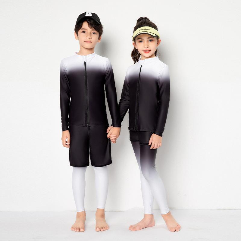 水着 キッズ 男の子 女の子 セパレート 3点セット 長袖 长ズボン ラッシュガード スイムウェア UVカット 紫外線対策 体型カバー 韓国風 かわいい 幼稚園 小学生 スクール 海 ビーチ プール アウトドア 夏 旅行