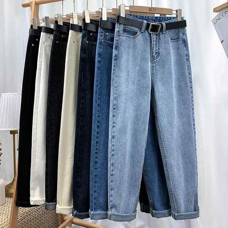 ・カテゴリ: デニムパンツ・素材: 綿70%以上80%未満・スタイル: 通勤、きれいめ・パンツ丈: アンクル丈・ウエスト: ハイウエスト・シルエット: ストレート・デザイン: 無地・カラー展開: ブラック、ライトブルー、アプリコット、レトロブルー、ブルーグレー、ダークグレー・サイズ展開: S、M、L、XL、2XL・伸縮性: なし・加工: 高マンガン酸ウォッシュ