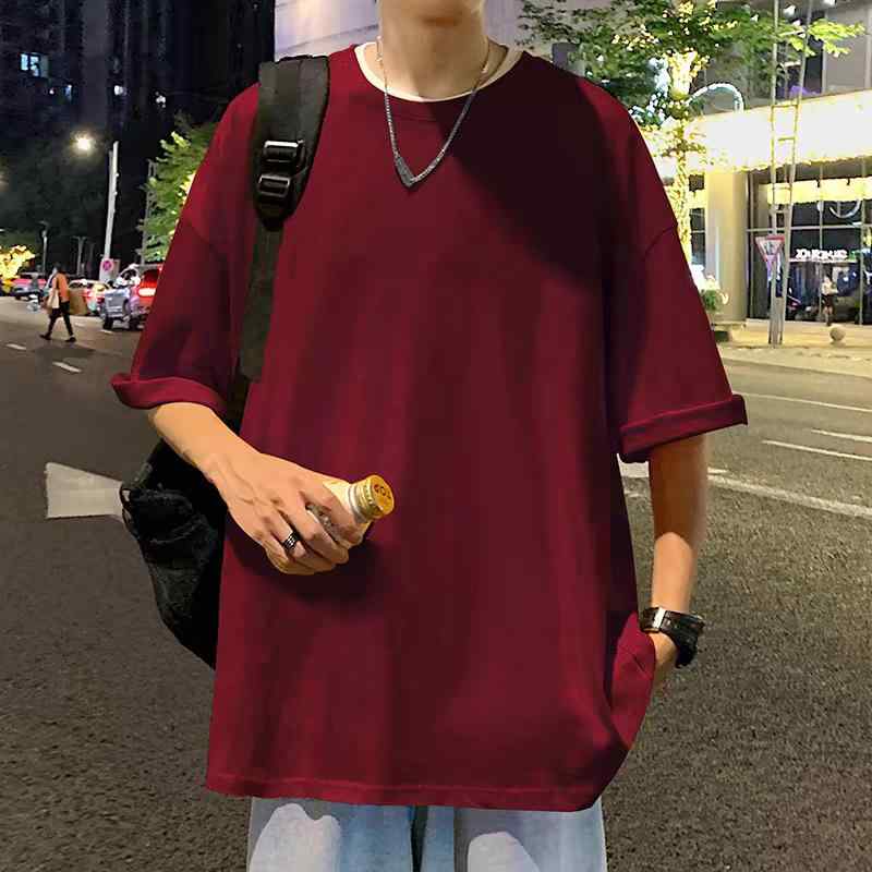・カテゴリ: Tシャツ・スタイル: シンプル・主な素材: ポリエステル・柄: 無地・シルエット: ルーズフィット・対象: ティーン、メンズ・デザイン: プルオーバー・ネックライン: クルーネック・袖丈: 五分袖/五分袖（ミドルスリーブ）・フード: なし・生地の厚さ: 薄手・着用シーン: 日常・カラー展開: ブラック、ホワイト、ワインレッド、グレー・サイズ展開: M、L、XL、XXL、XXXL・袖型: レギュラー・生地重量: 180g(含)-250g(不含)・機能性: 通気性