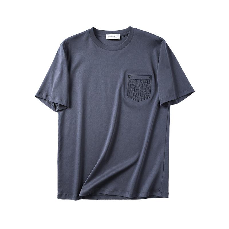 ・カテゴリ: Tシャツ・スタイル: シンプル・主な素材: 綿混紡（綿含有量71%-80%）・柄: 無地・シルエット: ストレート・対象: メンズ・着用タイプ: プルオーバー・ネックライン: クルーネック・袖丈: 半袖・フード: なし（フードなし）・厚み: 普通・着用シーン: 日常・カラー展開: ブラック、ホワイト、グレー・サイズ展開: M、L、XL、2XL、3XL・袖型: レギュラー・生地重量: 180g-250g未満・機能性: 通気性