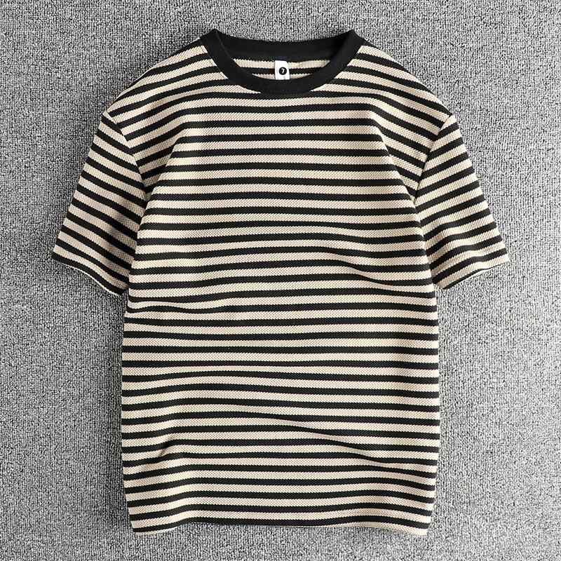 ・カテゴリ: Tシャツ・スタイル: カジュアル・主な素材: 綿・柄: ストライプ・シルエット: ストレート・対象: 青年、成人、男性・ネックライン: クルーネック・袖丈: 半袖・厚み: 普通・着用シーン: 日常・袖型: ノースリーブ・カラー展開: ブラック×ホワイト、ブルー×ホワイト、グレー×ブラック、グレー×ピンク・サイズ展開: M（100—65kg）、L（135—72.5kg）、XL（150—80kg）、2XL（165—87.5kg）、3XL（180—95kg）・重量: 400g以上