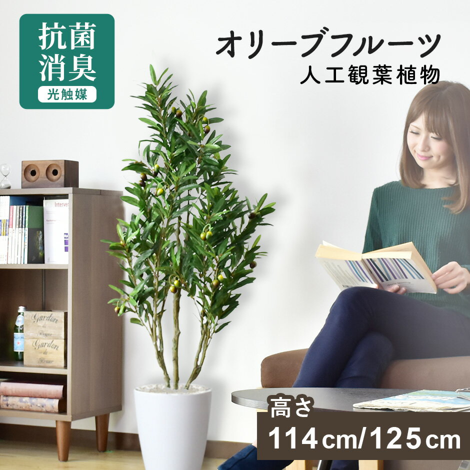 【クーポン20%off 1/15 00時〜26時】 人工観葉植物 フェイクグリーン お手入れ不要 完成品 かんたん設置 光触媒 水やり不要 高さ125 インテリアグリーン フェイクプラント 観葉植物 造花 鉢付き 置くだけ 完成品 リビングインテリア 北欧 ーブフルーツ125cm ドリス