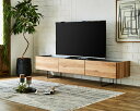 テレビ台 テレビボード 国産 日本製 180cm 収納 モダン ローボード TV台 AV収納 テレビラック ナチュラル ブラウン セラミック調 コンクリート調 石目調 アイアン 引出し お掃除ロボット対応(3)