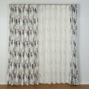 セットカーテン レースカーテン付き ネコ柄 仲良し ねこ 後ろ姿