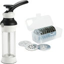 クッキープレス 型抜き クッキー キッチン用品 製菓用品 製菓道具 調理器具 ディスクケース付き クッキープレスディスクセット レバーを押すだけ キッチン雑貨 定番 お菓子作り 子供 おやつ 手作り 便利グッズ