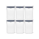 保存容器 ポップコンテナ レクタングル 6ピースセット キッチン用品 密閉容器 密封容器 ワンタッチ 片手 プラスチック クリア 食品 調味料入れ 保存 収納 ...