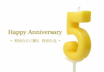 ナンバーキャンドル『5』