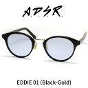 A.D.S.R adsr サングラス EDDIE エディ 01( Black & Gold Metal / Light. Blue )ADSR エーディーエスアール(4)