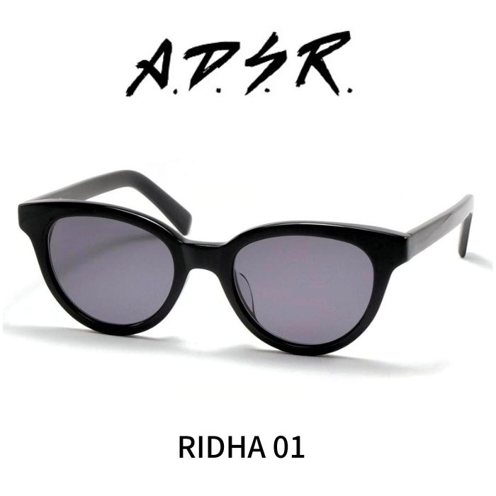 A.D.S.R. adsr サングラス RIDHA リダ 01 Shiny Black/ Black ADSR エーディーエスアール